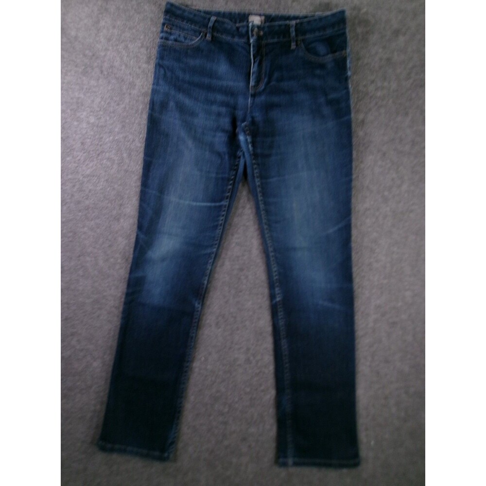 J Jill Jeans Womens 10 Blue Slim Straight Leg Dark Wash Casual Classic Preppy